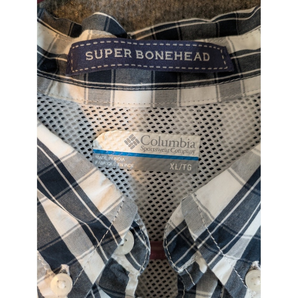 Columbia Shirt Mens XL Super Bonehead PFG Vented Fishing Button Up Short Sleeve - Picture 7 of 12